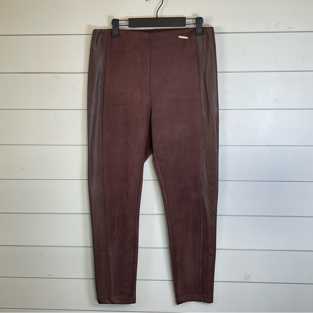 Marc New York Andrew Marc faux suede and faux leather pants women's size medium